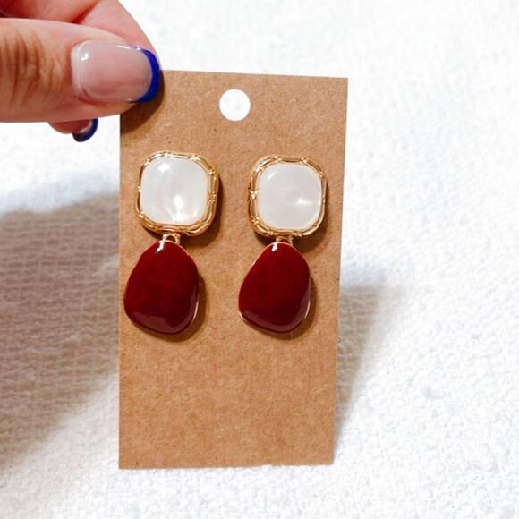 Geo dangle earrings M198 - Picture 5 of 5